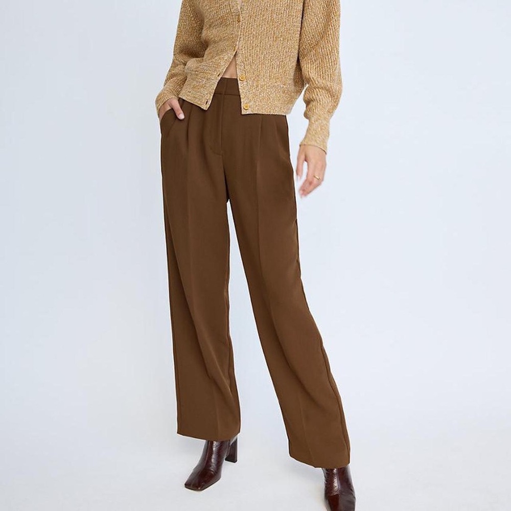 Aritzia Effortless Pants in Cognac 8